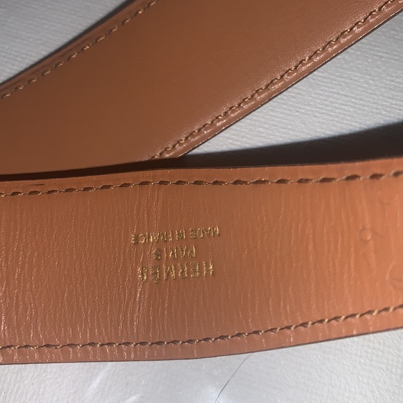 Hermès belt vintage metal and leather - Picture 5 of 6